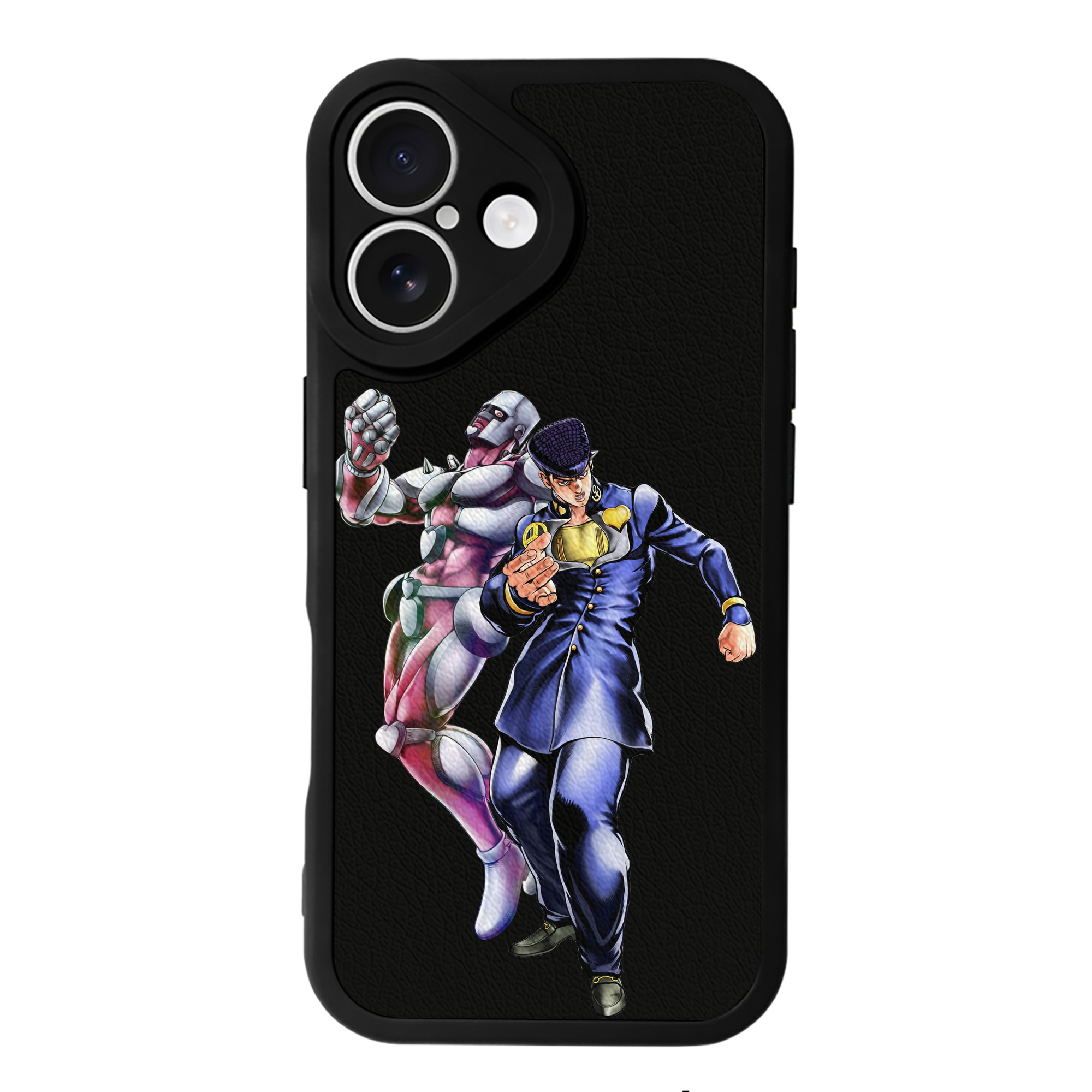 （画像用） ジョジョの奇妙な冒険 ひがしかた じょうすけ JoJo's Bizarre Adventure Higashikata Josuke 【iPhone 16シリーズ対応】シリコンスマホケース（レザー調） 材質：シリコン